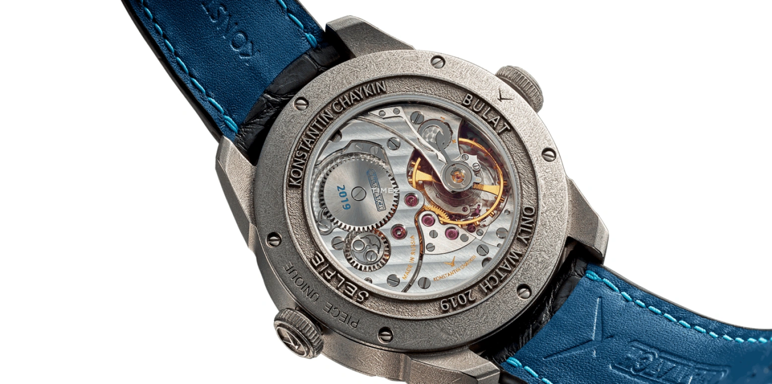 Konstantin Chaykin,Wristmons 42mm,42mm,Stainless Steel,Grey,White,Red,Handwound,Moonphase,Date,Joker Selfie Only Watch 2019