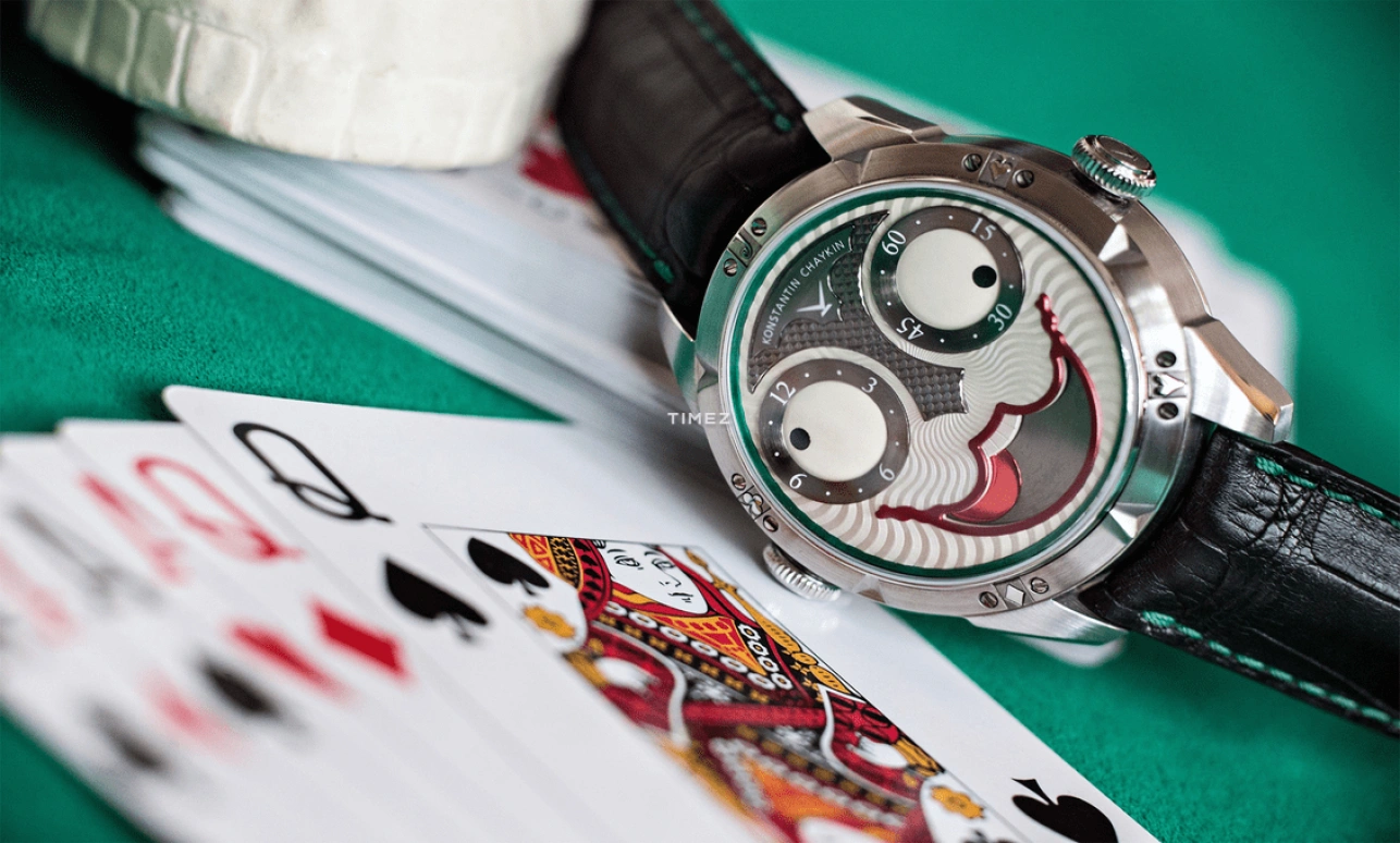 Konstantin Chaykin,Wristmons 42mm,42mm,Stainless Steel,Silver,Grey,Red,Automatic,Moonphase,68hours,Joker