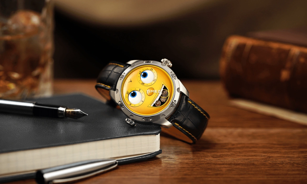 Konstantin Chaykin,Wristmons 40mm,40mm,Stainless Steel,Yellow,Automatic,Moonphase,Date,Kolobok
