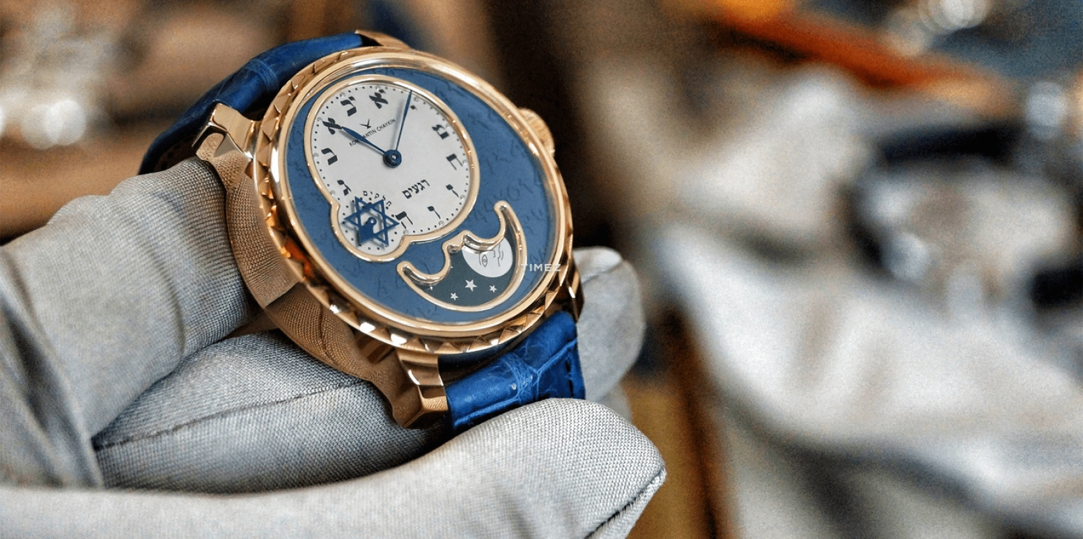 Konstantin Chaykin,Decalogue 40mm,40mm,Rose Gold,Blue,White,Handwound,Moonphase,Sapphire,Crystal Glass,Decalogue Rega