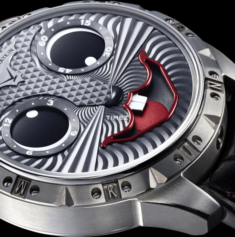 Konstantin Chaykin,Wristmons 42mm,42mm,Titanium,Grey,White,Red,Automatic,Moonphase,Sapphire,Crystal Glass,Mouse King