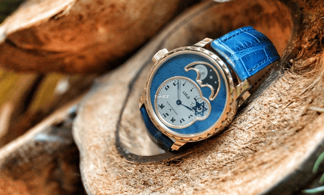 Konstantin Chaykin,Decalogue 40mm,40mm,Rose Gold,Blue,White,Handwound,Moonphase,Sapphire,Crystal Glass,Decalogue Rega