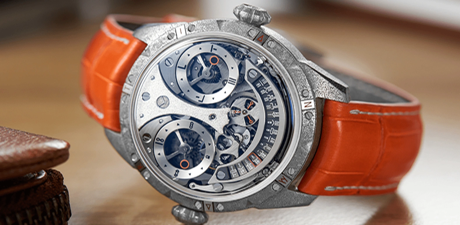 Konstantin Chaykin,Wristmons 40mm,40mm,Stainless Steel,Skeleton,Handwound,Date,Day,Tourbillon,Retrograde,Sapphire,Crystal Glass,Round,Martian Tourbillon Only Watch 2021 Piece Unique