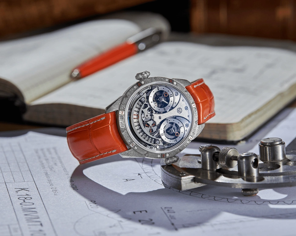 Konstantin Chaykin,Wristmons 40mm,40mm,Stainless Steel,Skeleton,Handwound,Date,Day,Tourbillon,Retrograde,Sapphire,Crystal Glass,Round,Martian Tourbillon Only Watch 2021 Piece Unique