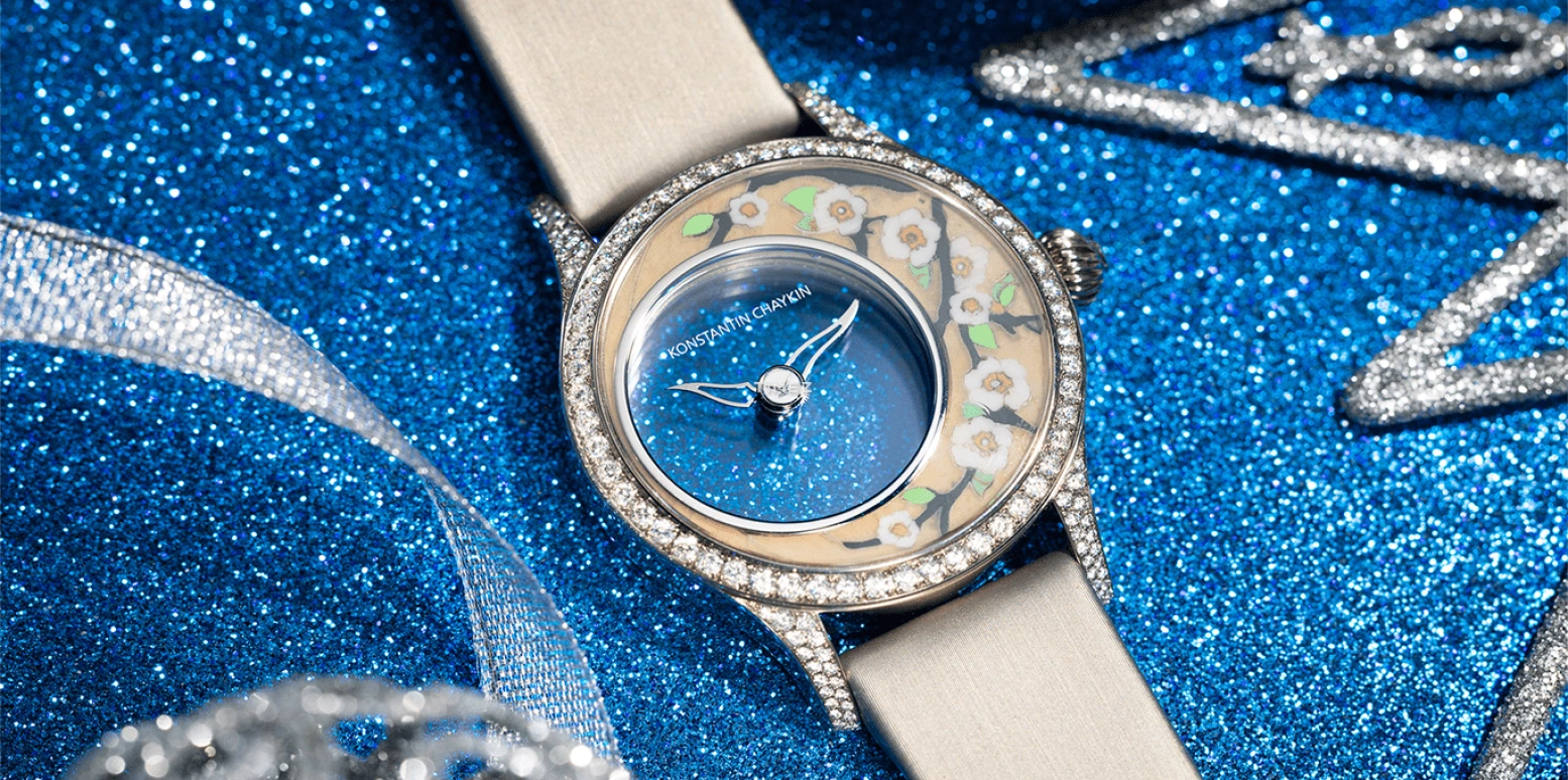 Konstantin Chaykin,Levitas 40mm,40mm,White Gold,Transparent,Multi-Color,Handwound,Sapphire,Crystal Glass,Round,Levitas Art 40