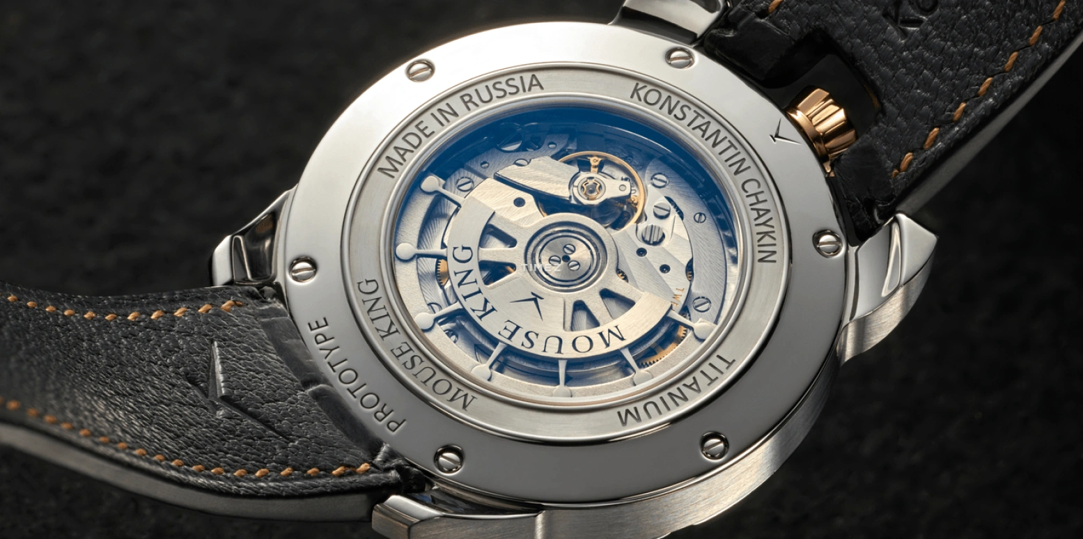 Konstantin Chaykin,Wristmons 42mm,42mm,Titanium,Grey,White,Red,Automatic,Moonphase,Sapphire,Crystal Glass,Mouse King