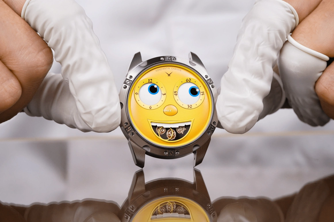 Konstantin Chaykin,Wristmons 40mm,40mm,Stainless Steel,Yellow,Automatic,Moonphase,Date,Kolobok