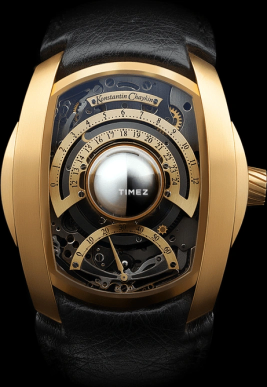 Konstantin Chaykin,Lunokhod 47.70mm,47.70mm,Rose Gold,Skeleton,Handwound,Moonphase,Day / Night Indication,Lunokhod Prime