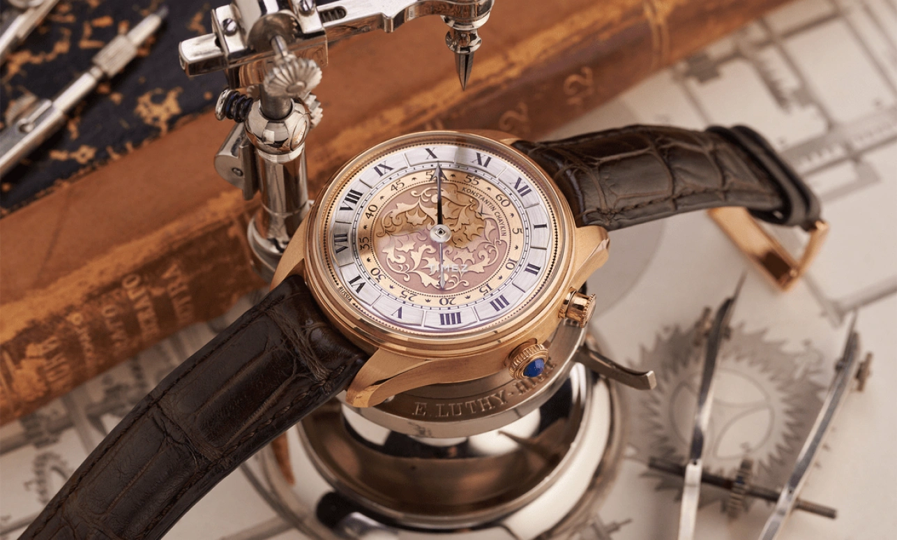 Konstantin Chaykin,Genius Temporis 40mm,40mm,Rose Gold,Rose Gold,Silver,Handwound,Sapphire,Crystal Glass,Round,Genius Temporis