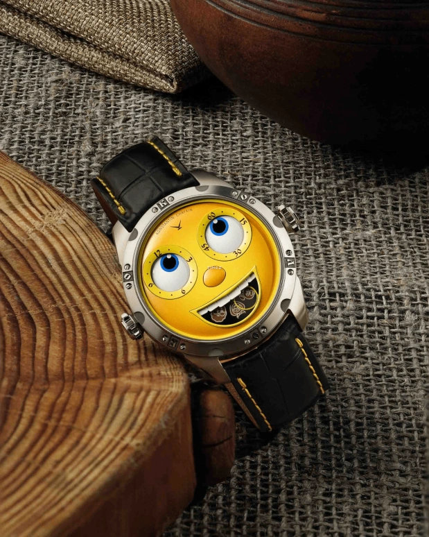 Konstantin Chaykin,Wristmons 40mm,40mm,Stainless Steel,Yellow,Automatic,Moonphase,Date,Kolobok
