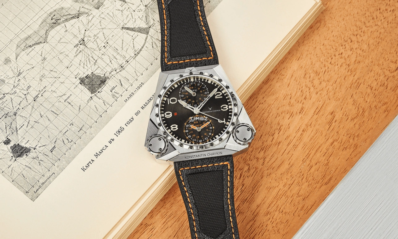Konstantin Chaykin,Mars Conqueror 55.82x48mm,55.82x48mm,Titanium,Grey,Automatic,Dule Time,Function Selector,Mars Conqueror Mk3 Fighter
