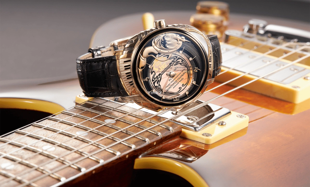 Konstantin Chaykin,Levitas 61mm,61mm,White Gold,Rose Gold,Transparent,Black,Handwound,Moonphase,Sapphire,Crystal Glass,Levitas Jazz