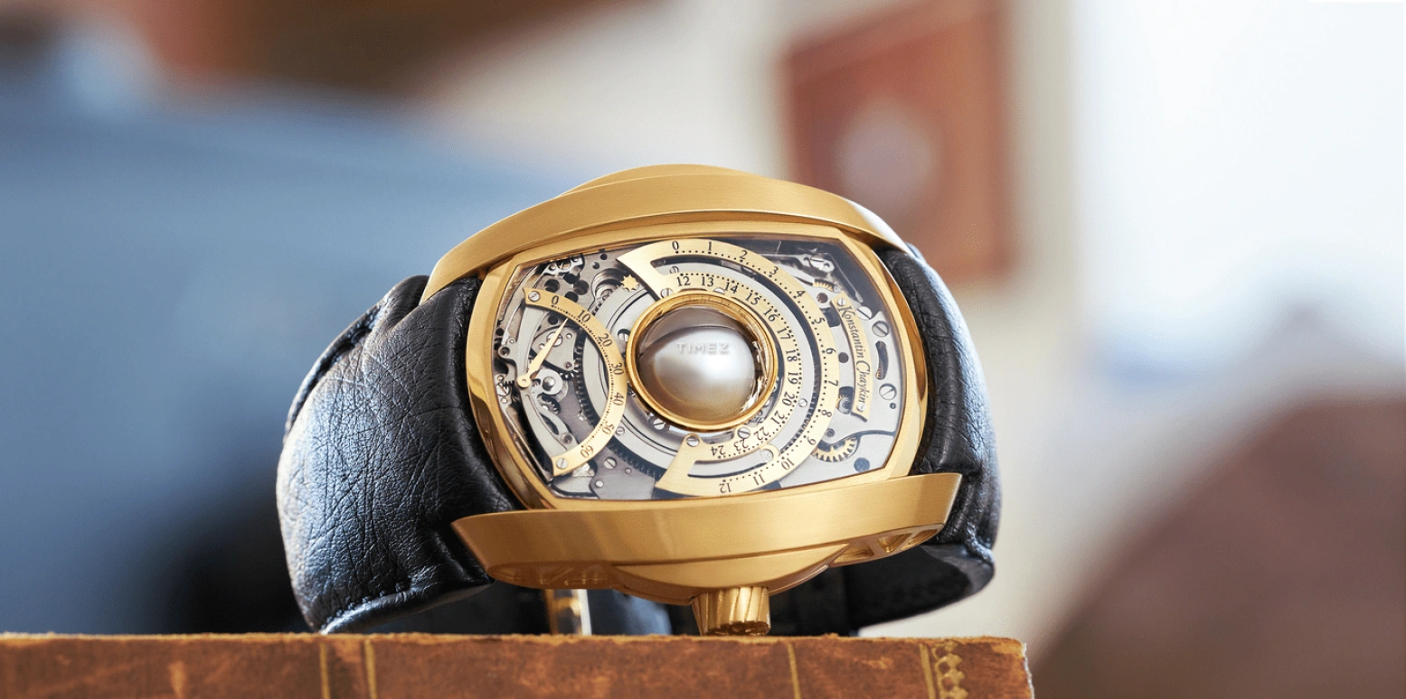 Konstantin Chaykin,Lunokhod 47.70mm,47.70mm,Rose Gold,Skeleton,Handwound,Moonphase,Day / Night Indication,Lunokhod Prime