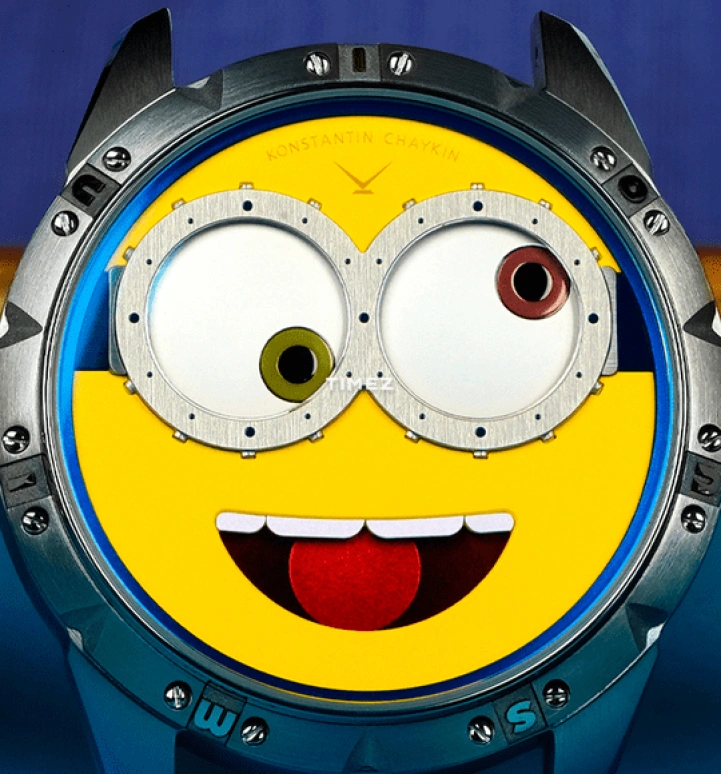 Konstantin Chaykin,Wristmons 40mm,40mm,Titanium,Yellow,White,Red,Automatic,Moonphase,Sapphire,Crystal Glass,Minions Titanium