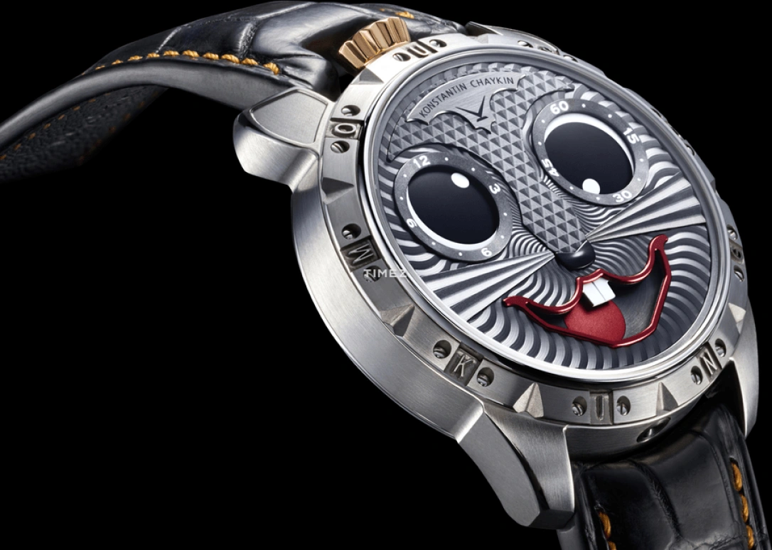 Konstantin Chaykin,Wristmons 42mm,42mm,Titanium,Grey,White,Red,Automatic,Moonphase,Sapphire,Crystal Glass,Mouse King