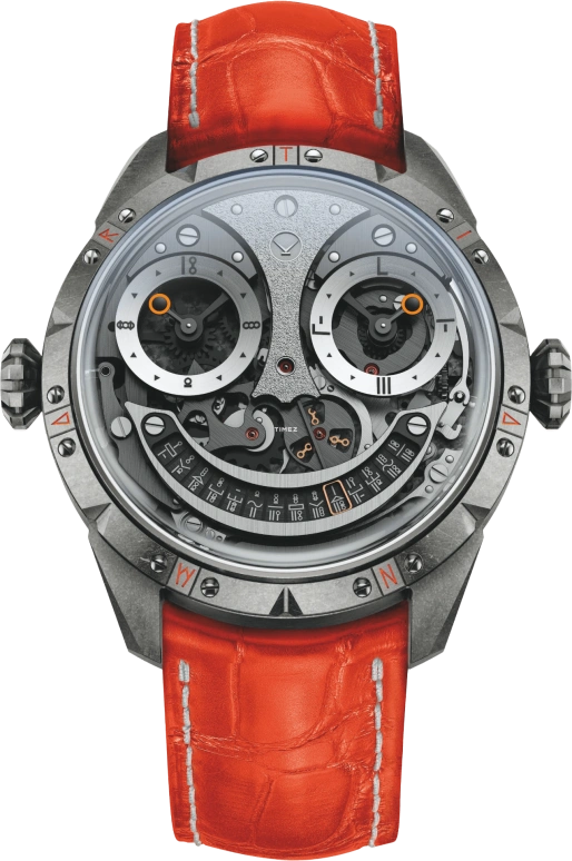 Konstantin Chaykin,Wristmons 40mm,40mm,Stainless Steel,Skeleton,Handwound,Date,Day,Tourbillon,Retrograde,Sapphire,Crystal Glass,Round,Martian Tourbillon Only Watch 2021 Piece Unique