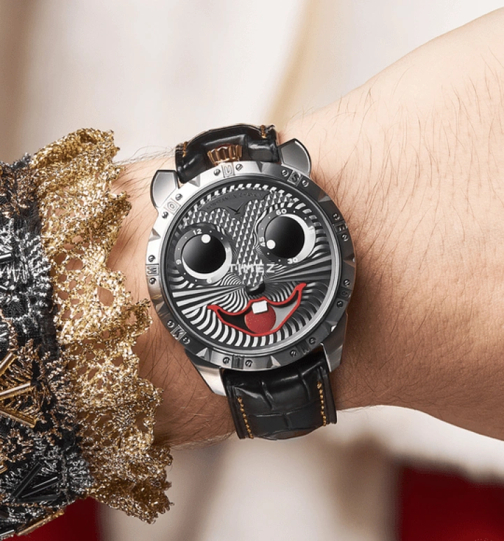 Konstantin Chaykin,Wristmons 42mm,42mm,Titanium,Grey,White,Red,Automatic,Moonphase,Sapphire,Crystal Glass,Mouse King