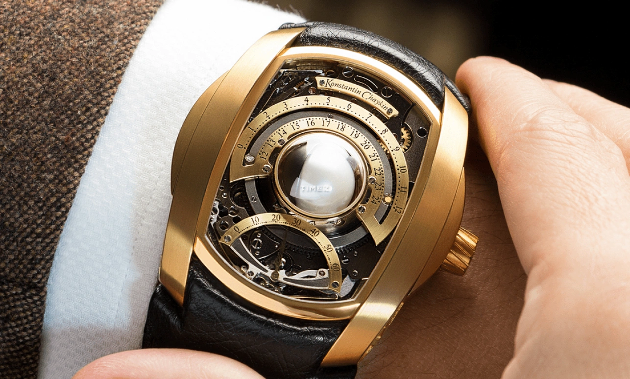 Konstantin Chaykin,Lunokhod 47.70mm,47.70mm,Rose Gold,Skeleton,Handwound,Moonphase,Day / Night Indication,Lunokhod Prime
