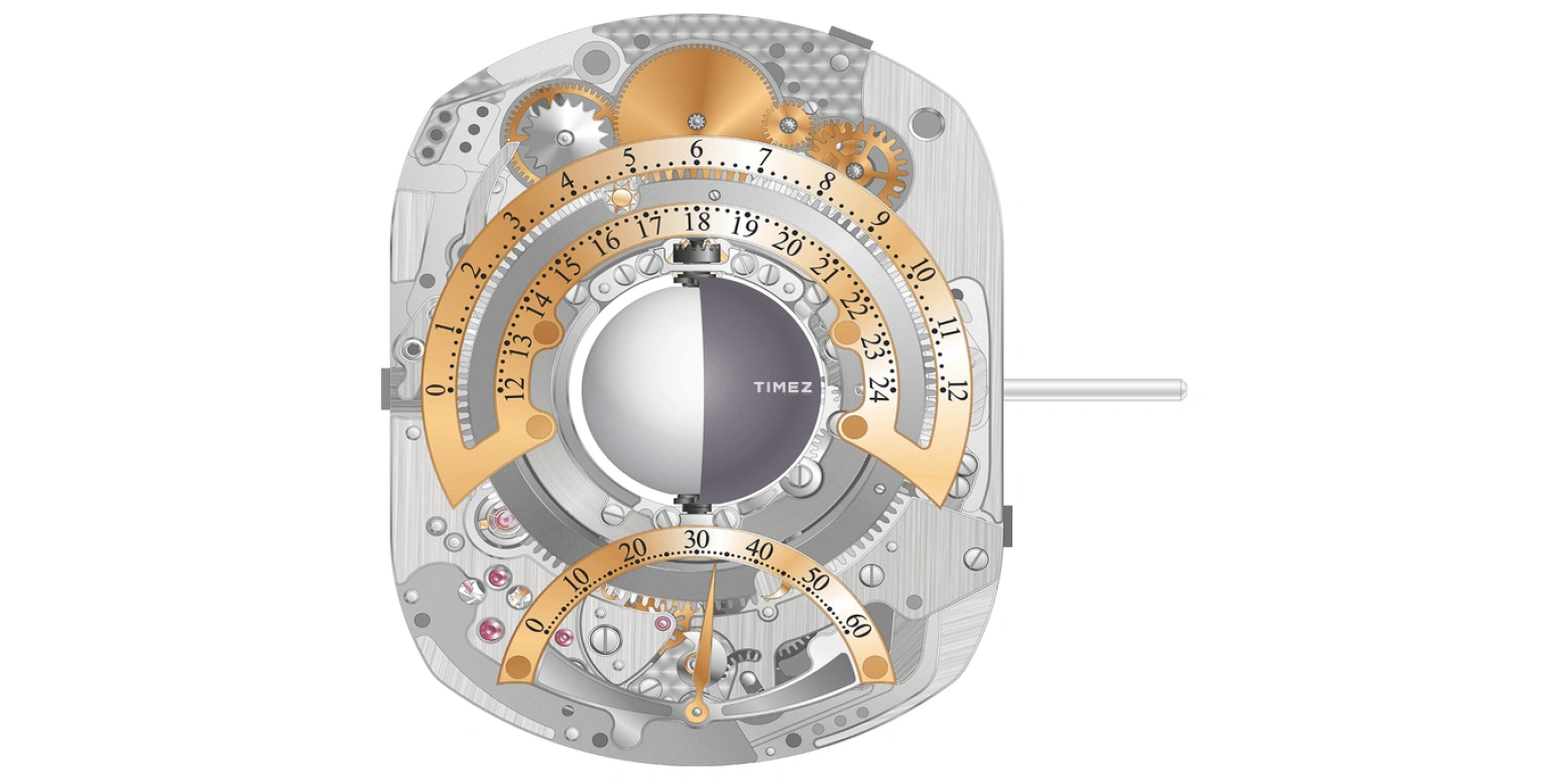 Konstantin Chaykin,Lunokhod 47.70mm,47.70mm,Rose Gold,Skeleton,Handwound,Moonphase,Day / Night Indication,Lunokhod Prime