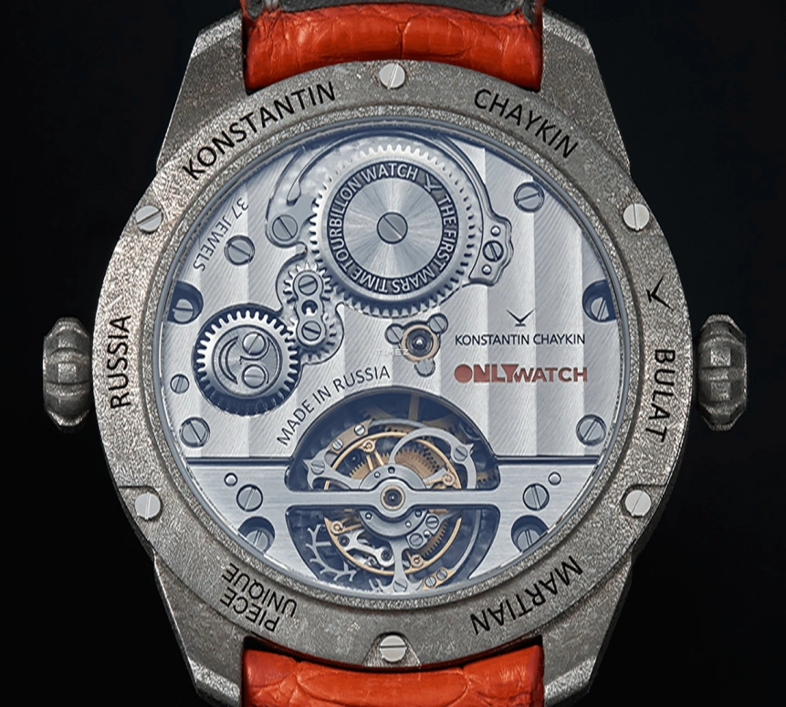 Konstantin Chaykin,Wristmons 40mm,40mm,Stainless Steel,Skeleton,Handwound,Date,Day,Tourbillon,Retrograde,Sapphire,Crystal Glass,Round,Martian Tourbillon Only Watch 2021 Piece Unique