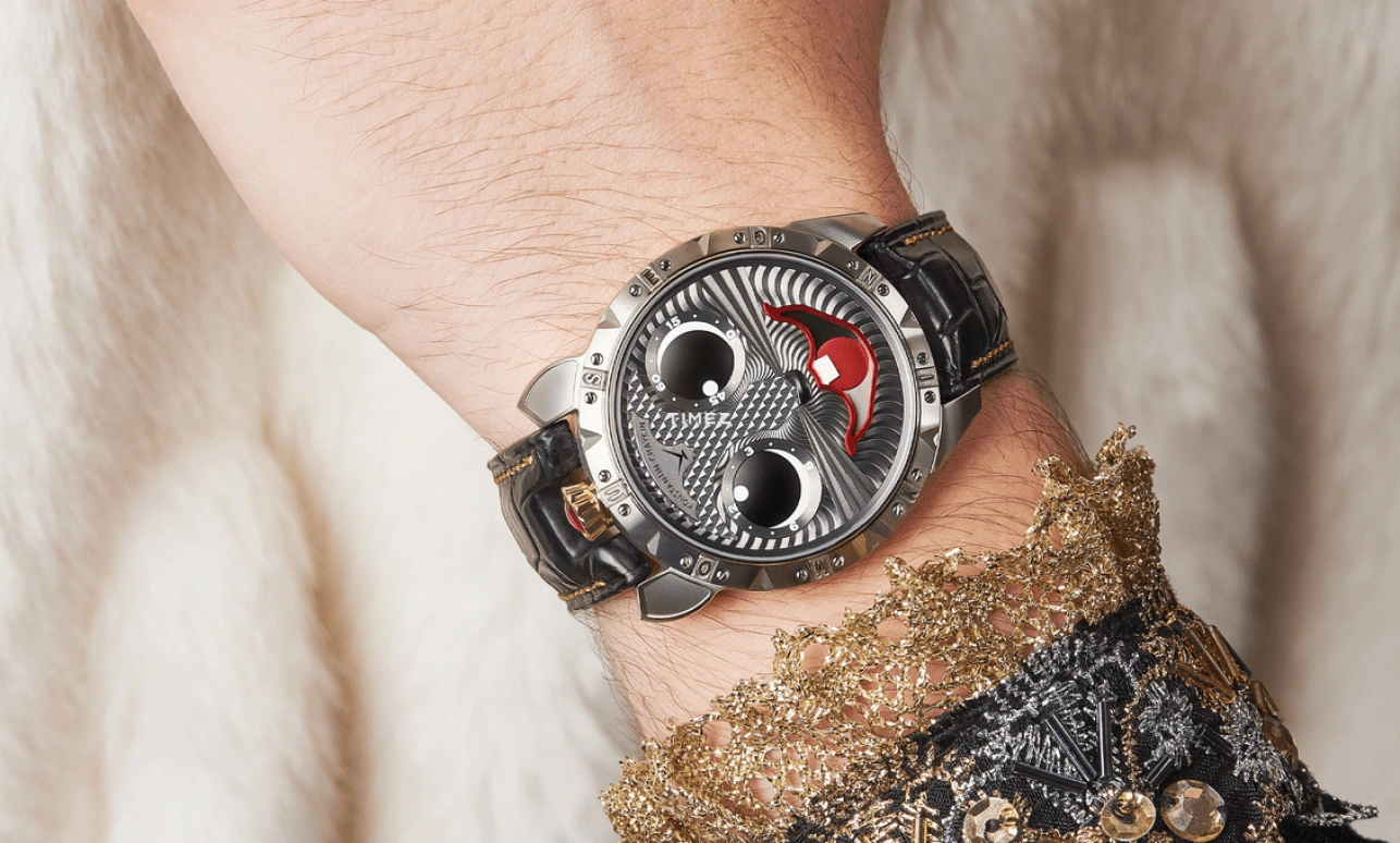 Konstantin Chaykin,Wristmons 42mm,42mm,Titanium,Grey,White,Red,Automatic,Moonphase,Sapphire,Crystal Glass,Mouse King