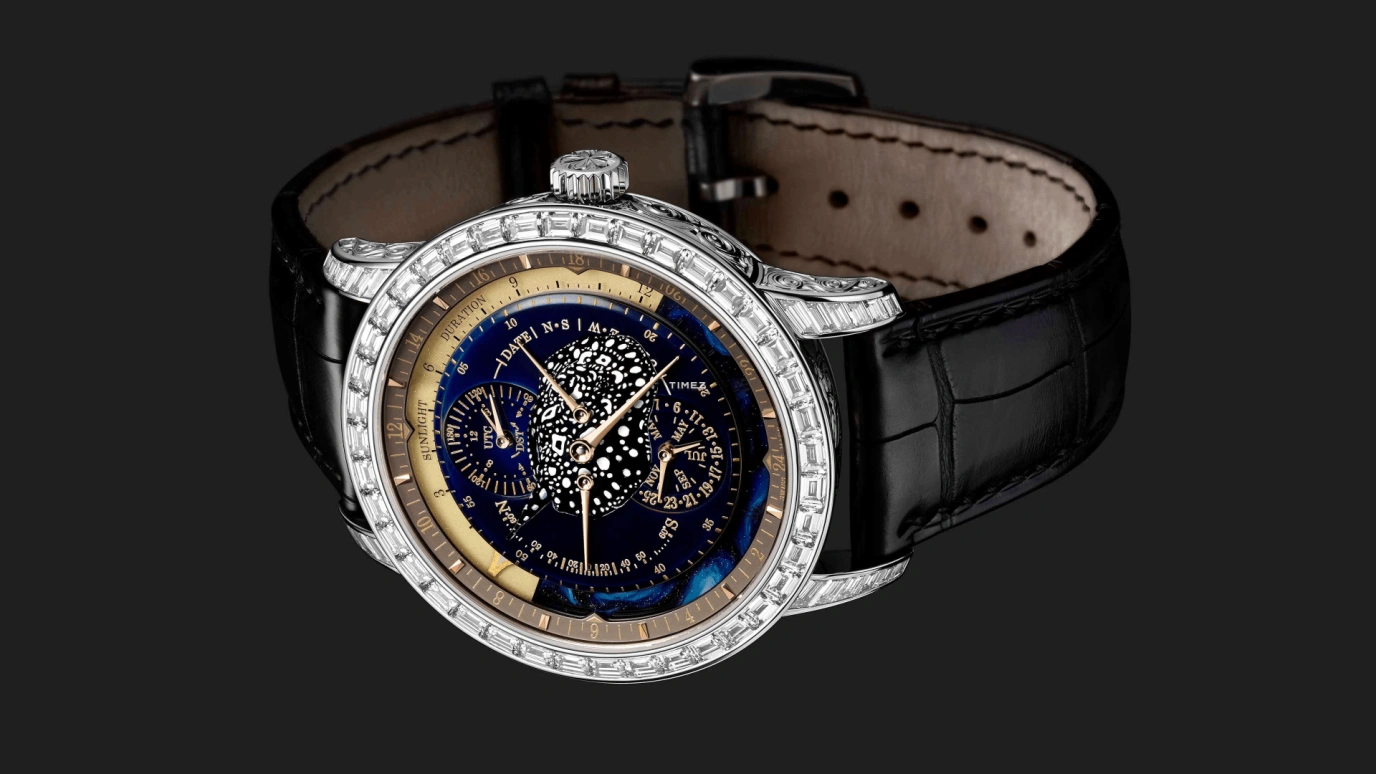 Krayon,Everywhere 43mm,43mm,White Gold,Black,Blue,Automatic,Month,Day,UTC,Function Selector,72hours,In-house Caliber,Eternity