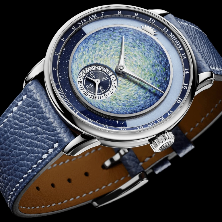 Krayon,Anywhere 39mm,39mm,Titanium,Blue,Handwound,Month,Day,Sun position/rising Time,Day / Night Indication,72hours,In-house Caliber,Only Watch 2023