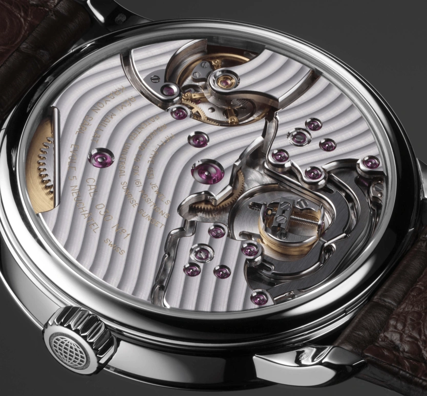 Krayon,Anywhere 39mm,39mm,White Gold,Blue,Handwound,Month,Day,Sun position/rising Time,Day / Night Indication,72hours,In-house Caliber,C030,C030-01
