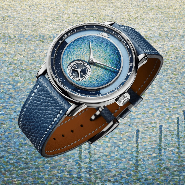 Krayon,Anywhere 39mm,39mm,Titanium,Blue,Handwound,Month,Day,Sun position/rising Time,Day / Night Indication,72hours,In-house Caliber,Only Watch 2023