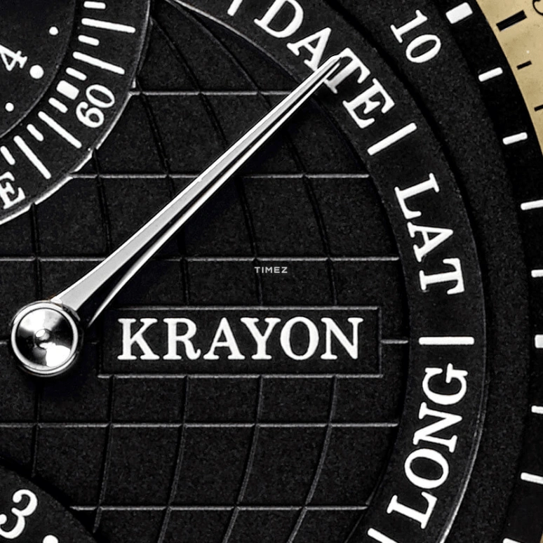 Krayon,Everywhere 43mm,43mm,White Gold,Black,Automatic,Month,Day,Function Selector,UTC,72hours,In-house Caliber,Horizon
