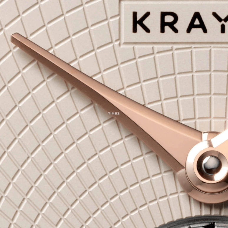 Krayon,Anywhere 39mm,39mm,Rose Gold,Cream,Handwound,Month,Day,Sun position/rising Time,Day / Night Indication,72hours,In-house Caliber,C030,C030-02