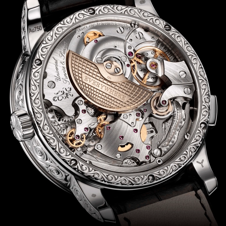 Krayon,Everywhere 43mm,43mm,White Gold,Black,Automatic,Month,Day,Function Selector,UTC,72hours,In-house Caliber,Horizon