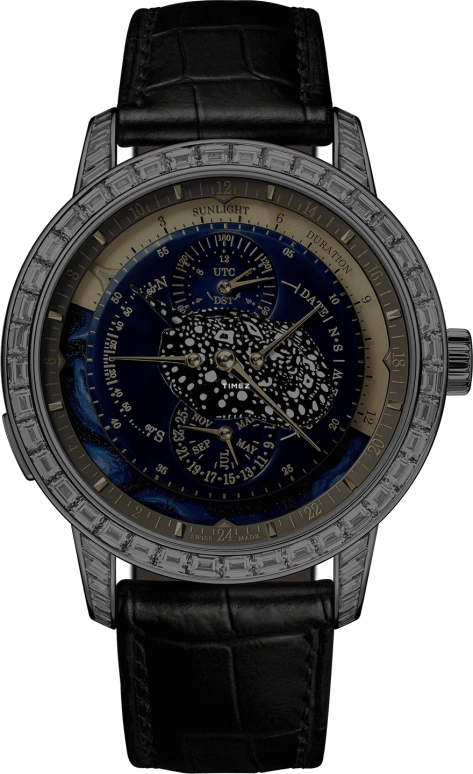 Krayon,Everywhere 43mm,43mm,White Gold,Black,Automatic,Month,Day,Function Selector,UTC,72hours,In-house Caliber,Horizon