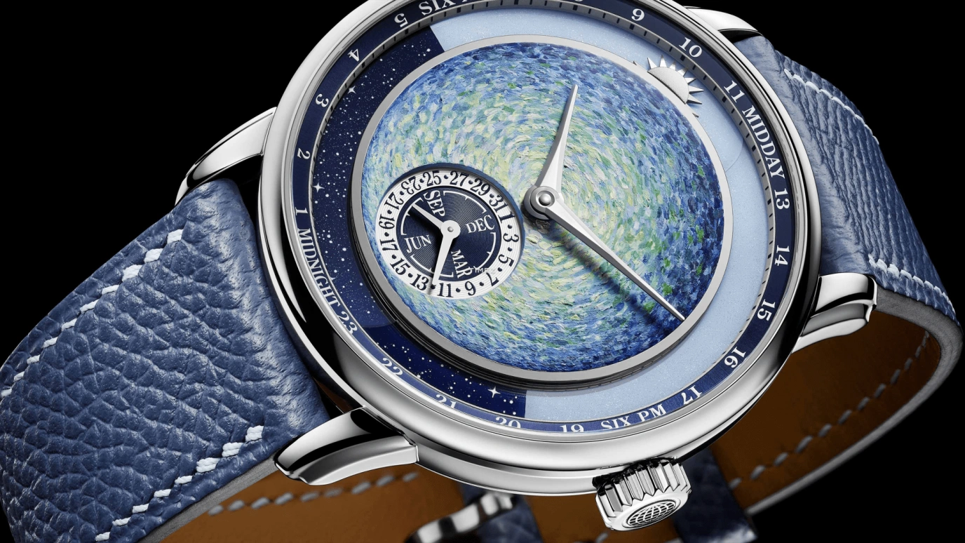 Krayon,Anywhere 39mm,39mm,Titanium,Blue,Handwound,Month,Day,Sun position/rising Time,Day / Night Indication,72hours,In-house Caliber,Only Watch 2023