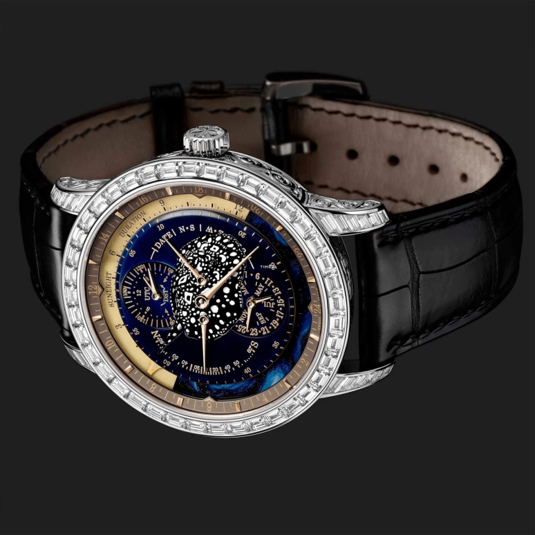 Krayon,Everywhere 43mm,43mm,White Gold,Black,Blue,Automatic,Month,Day,UTC,Function Selector,72hours,In-house Caliber,Eternity