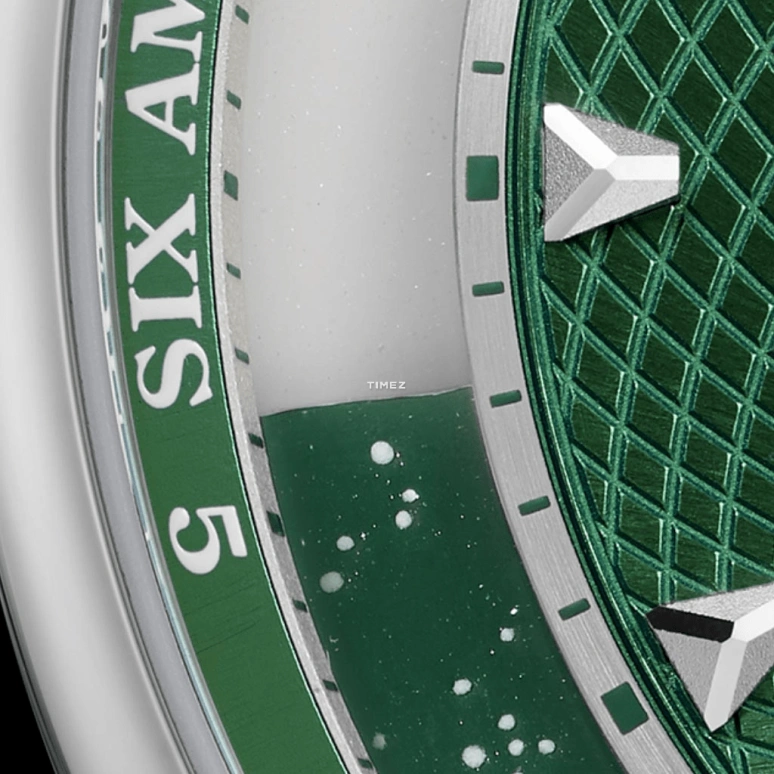 Krayon,Anywhere 39mm,39mm,Titanium,Green,Handwound,Month,Day,Sun position/rising Time,Day / Night Indication,72hours,In-house Caliber,Aurora