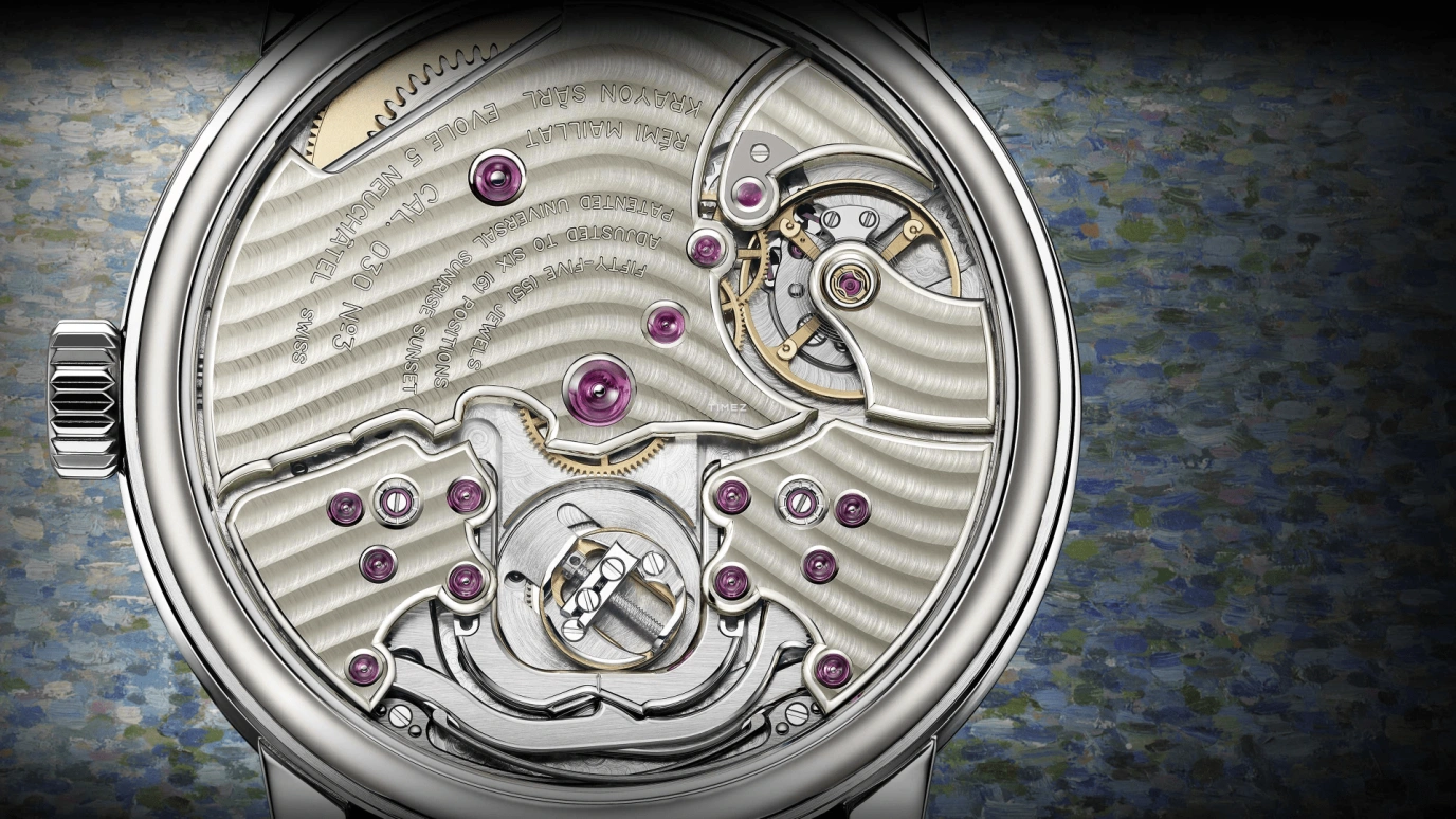 Krayon,Anywhere 39mm,39mm,Titanium,Blue,Handwound,Month,Day,Sun position/rising Time,Day / Night Indication,72hours,In-house Caliber,Only Watch 2023