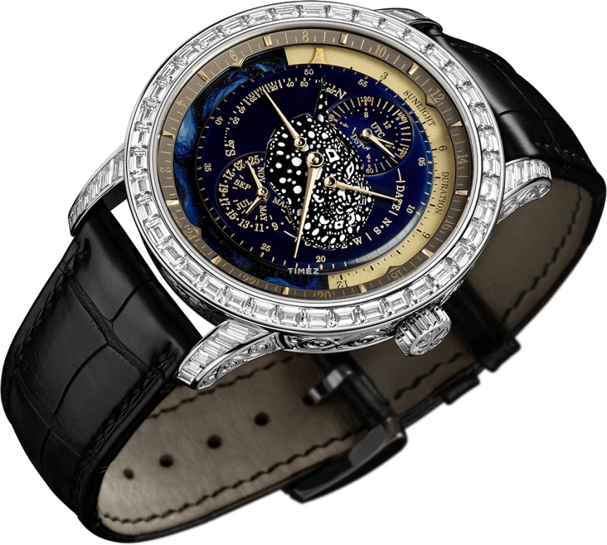 Krayon,Everywhere 43mm,43mm,White Gold,Black,Blue,Automatic,Month,Day,UTC,Function Selector,72hours,In-house Caliber,Eternity