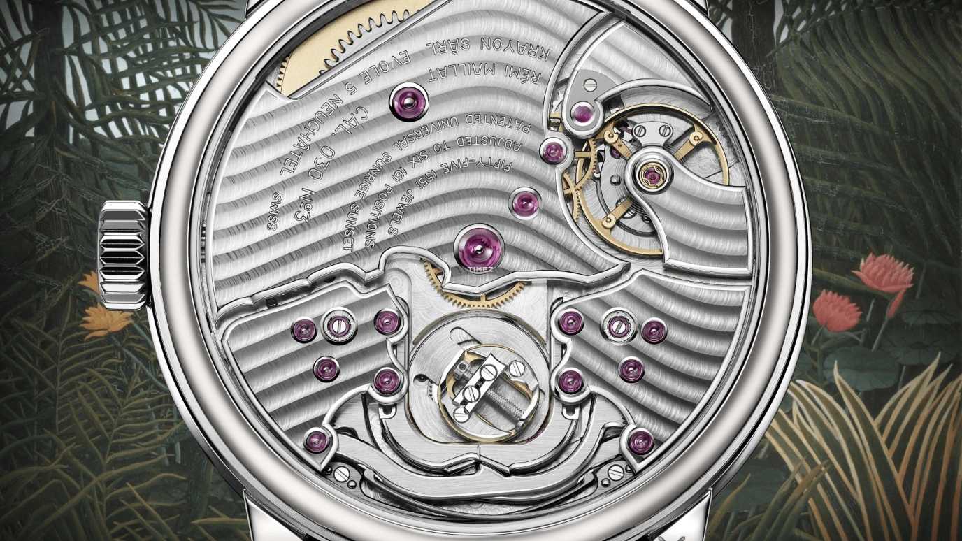 Krayon,Anywhere 39mm,39mm,Platinum,Multi-Color,Handwound,Month,Day,Sun position/rising Time,Day / Night Indication,72hours,In-house Caliber,Arborea