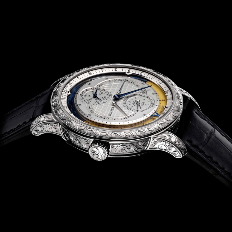 Krayon,Everywhere 43mm,43mm,White Gold,Silver,Automatic,Month,Day,Sun position/rising Time,Function Selector,72hours,In-house Caliber,Full Engraved