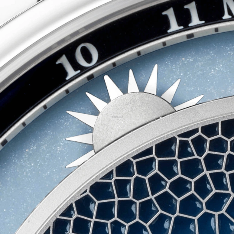 Krayon,Anywhere 39mm,39mm,Platinum,Blue,Handwound,Month,Day,Sun position/rising Time,Day / Night Indication,72hours,In-house Caliber,C030,C030-51