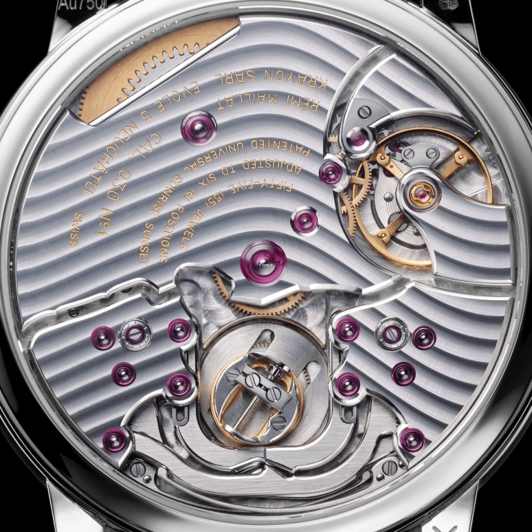 Krayon,Anywhere 39mm,39mm,White Gold,Blue,Handwound,Month,Day,Sun position/rising Time,Day / Night Indication,72hours,In-house Caliber,C030,C030-01