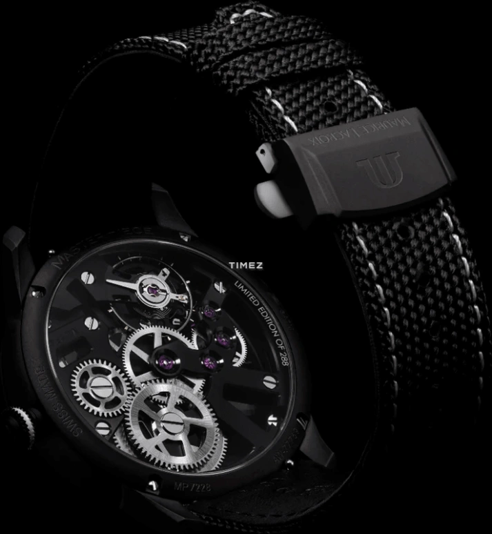 Label Noir,Other 43mm,43mm,Stainless Steel,Black,Grey,Handwound,45hours,In-house Caliber,LN ML02