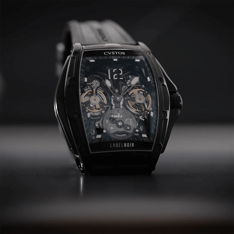 Label Noir,Other 41mm,41mm,Titanium,Grey,White,Automatic,Tourbillon,Sapphire,Glass,LN CV01