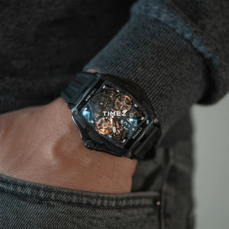 Label Noir,Other 41mm,41mm,Titanium,Grey,White,Automatic,Tourbillon,Sapphire,Glass,LN CV01