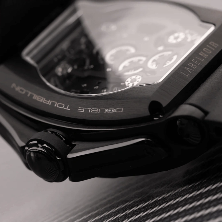 Label Noir,Other 41mm,41mm,Titanium,Grey,White,Automatic,Tourbillon,Sapphire,Glass,LN CV01