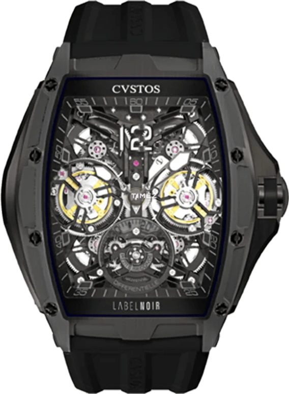 Label Noir,Other 41mm,41mm,Titanium,Grey,White,Automatic,Tourbillon,Sapphire,Glass,LN CV01
