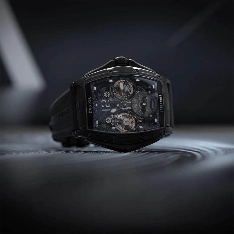 Label Noir,Other 41mm,41mm,Titanium,Grey,White,Automatic,Tourbillon,Sapphire,Glass,LN CV01