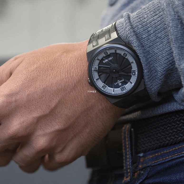 Label Noir,Other 44mm,44mm,Stainless Steel,Black,Grey,Automatic,42hours,Sapphire,Crystal Glass,LN PE01