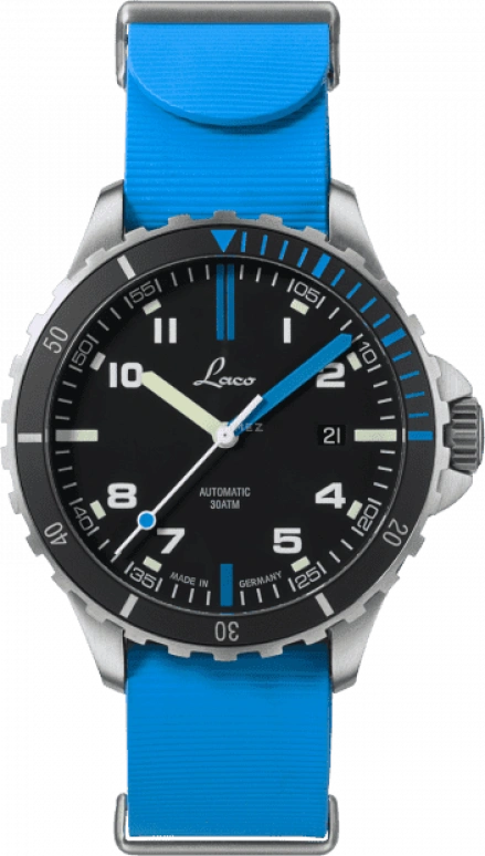 Laco,Squad Watches 42mm,42mm,Stainless Steel,Black,Automatic,Chronograph,Date,862108,862108.RB